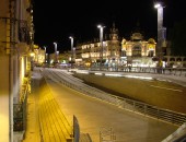 Montpellier, place de la Comédie la nuit