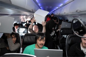 Des internautes heureux sur Virgin America Virgin et internet