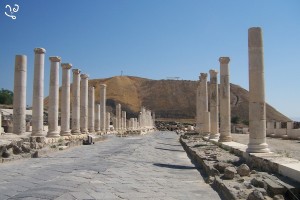 Beit Shean Vue de la rue principale de Scythopolis