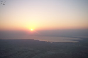 Massada Lever de soleil sur la mer Morte, depuis les remparts de Massada