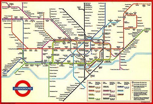 Carte du métro londonien