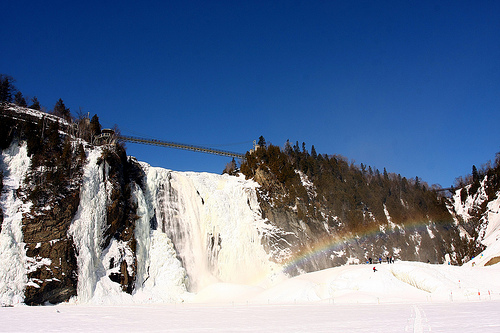 chute montmorency - neige