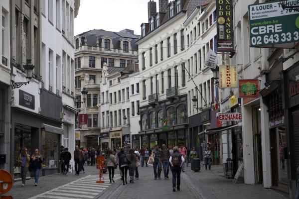 Une rue du centre de Bruxelles