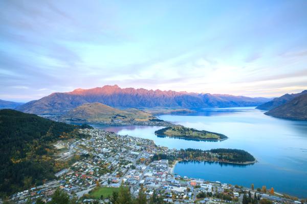 La ville de Queenstown en Nouvelle-Zélande