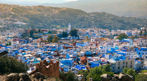 vue de Chefchaouen au Maroc