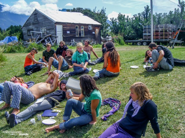 Jeunes venus faire la cueillette des fruits en Colombie-Britannique.