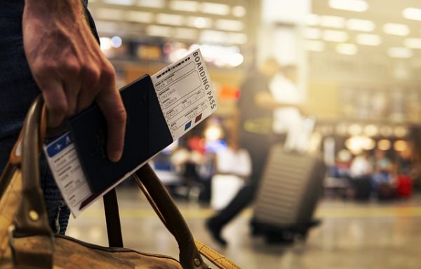 Billet d'embarquement avion