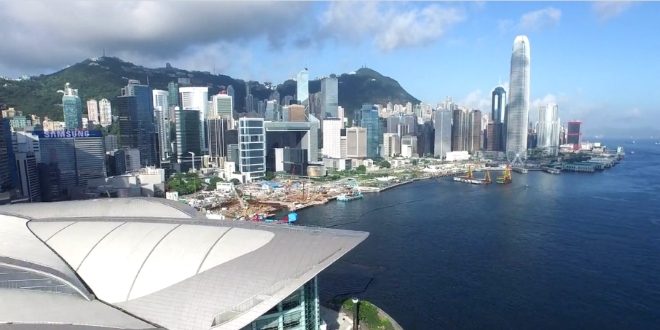 Hong Kong filmé par un drone