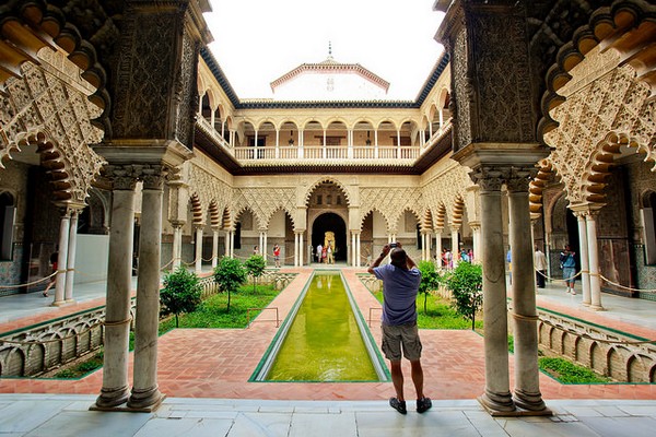 Le jardin des Martell, toujours au palais Alcazar