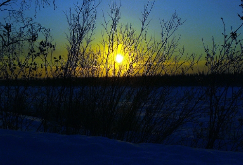inuvik coucher soleil