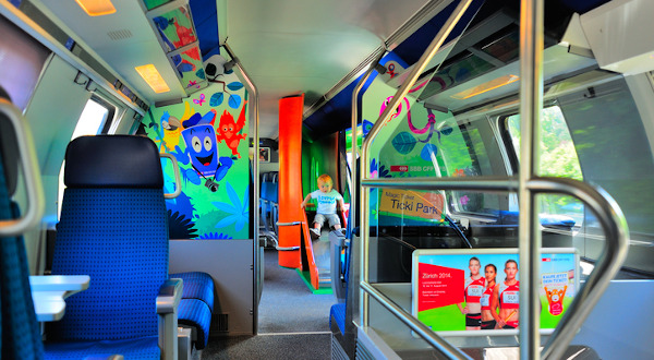 train avec wagon pour enfants en suisse