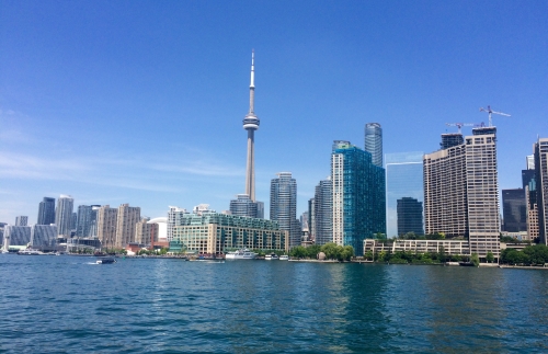 La skyline de Toronto vue des îles, je ne m’en lasse pas !