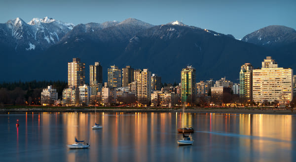 vue de vancouver de loin