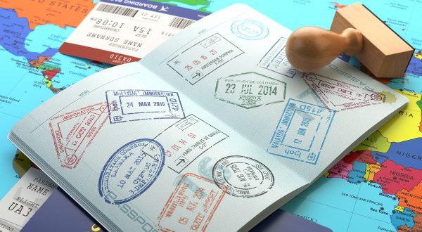 passeport avec tampons