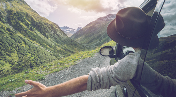 frontière avec voiture de location