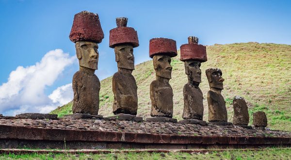 Chapeaux statuts île de Pâques