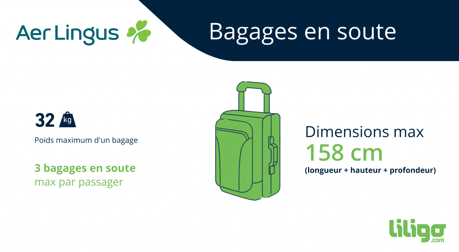 Bagages Aer Lingus prix, poids, dimensions...