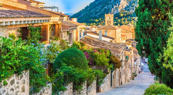 Pollenca, old village on the island Palma Mallorca, Spain