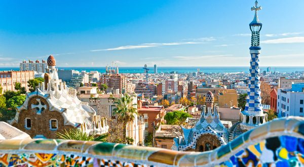Park Guell in Barcelona, Spain.
