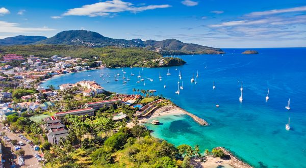 Les Trois Ilets, Martinique - Aerial View to Anse Mitan