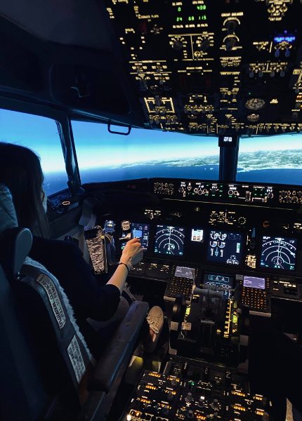 Simulateur de vol stage peur en avion cf Julie Galaup