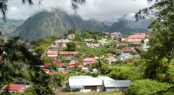 The village of Hell Bourg on the mountains of La Reunion island, France