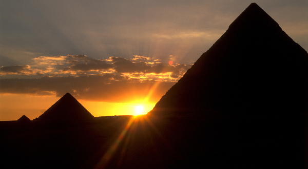 The pyramids of Giza, Egypt.