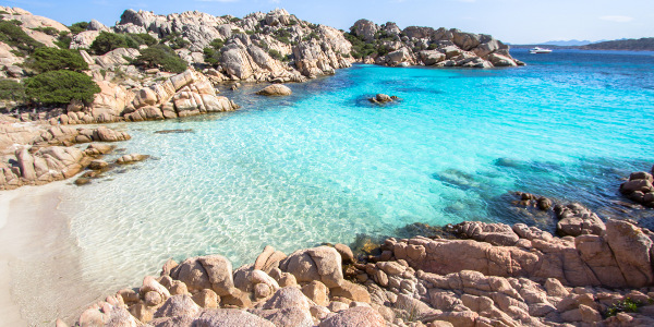 Beach of Cala Coticcio on Caprera island, Sardinia, Italy