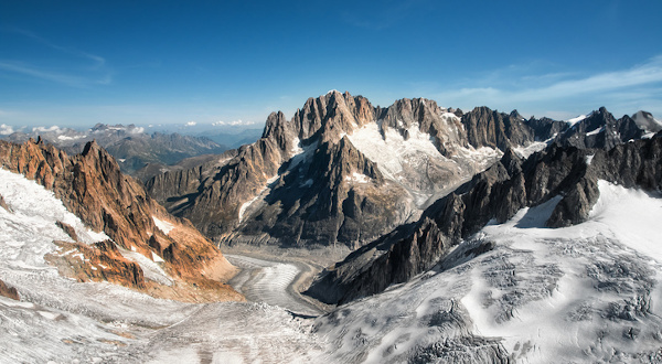 Mer de glace dans les Alpes