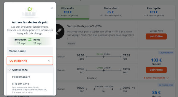 Alerte prix liligo