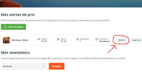 Alerte prix liligo