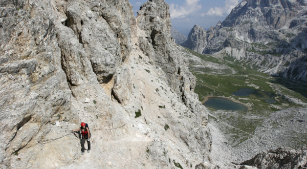 via ferrata Dolomites Italie