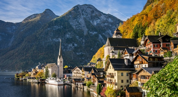 Vue sur le village de Hallstatt